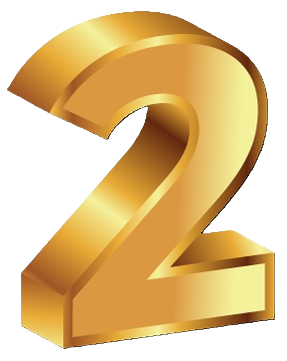 Number Two 3-D Gold Number Two 3-D Gold