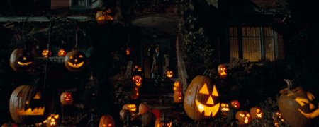 Halloween Pumpkins Carved and Glowing